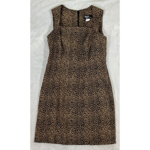 Vintage Dawn Joy Dress Animal Print Y2K Sleeveless Size 9-10 Club Party Dress